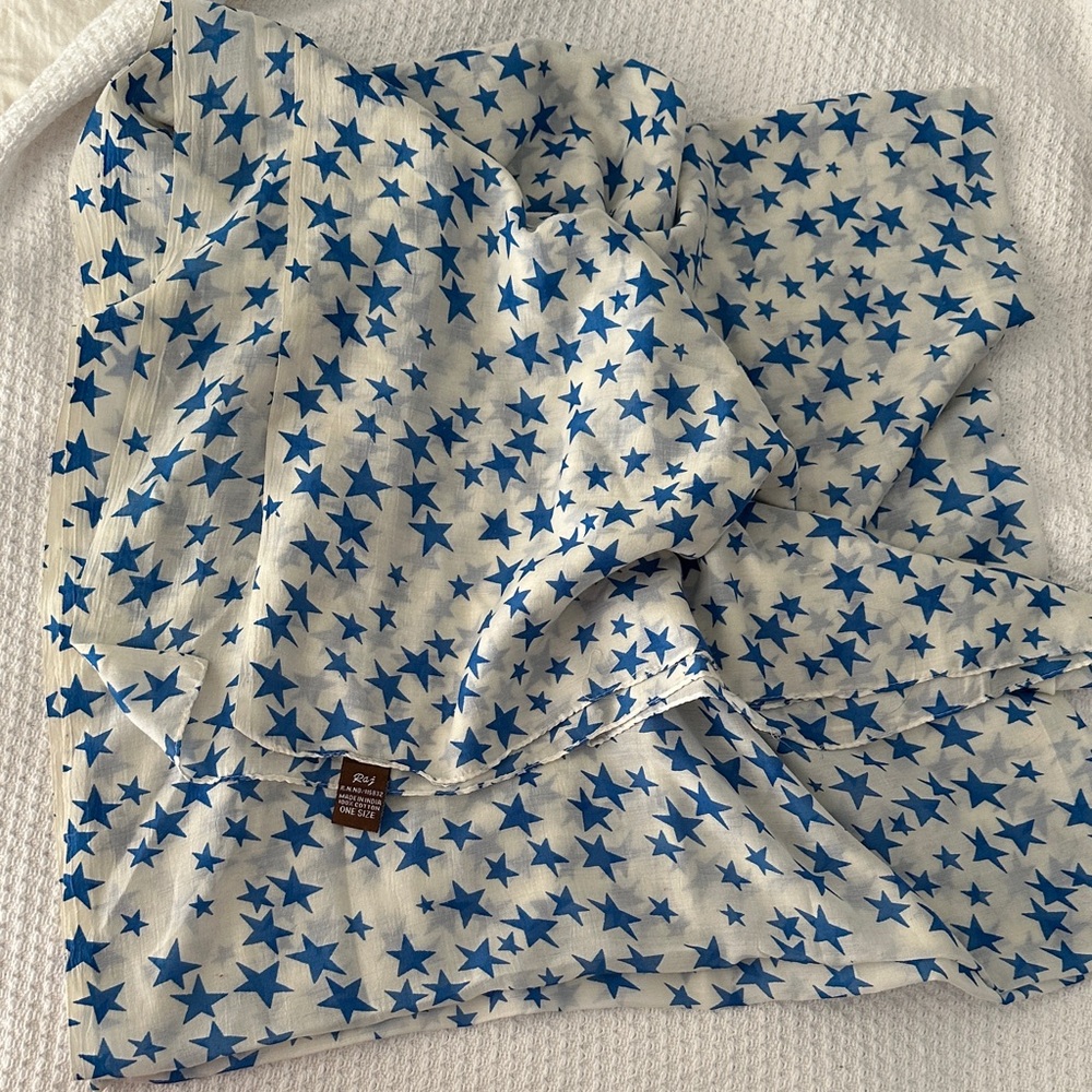 Raj Blue Star Pattern Scarf